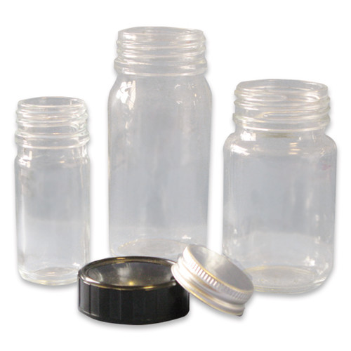 Flacons à prélèvement à vis en verre