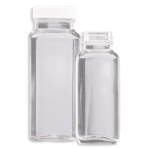 Bouteilles carrées à vis en verre Wheaton