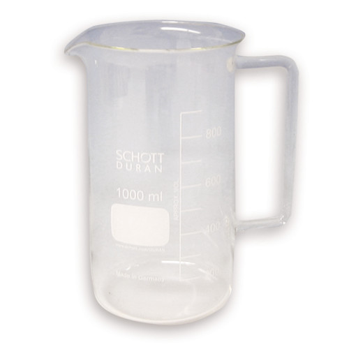 Béchers en verre avec poignée