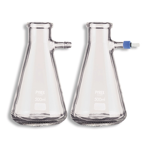 Fioles à filtrer Pyrex® forme erlenmeyer