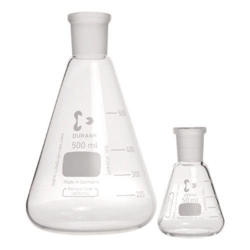Fioles erlenmeyer col rodé Duran®