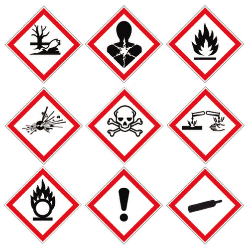 Etiquettes adhésives de danger