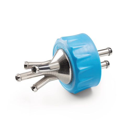 Bouchon de transfert GL 45 4 ports acier inox