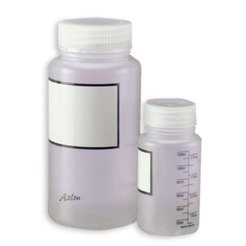 Flacons PP ronds large ouverture gradués