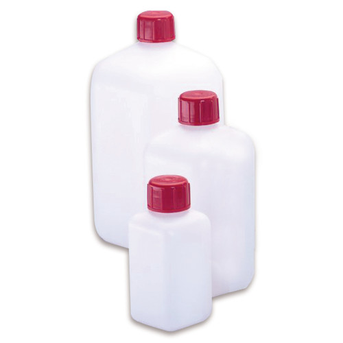 Flacons carrés étroite ouverture PEHD