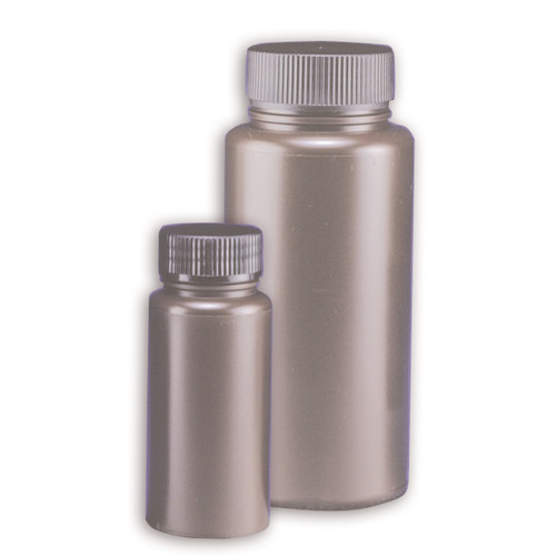 Flacons PP large ouverture ambrés