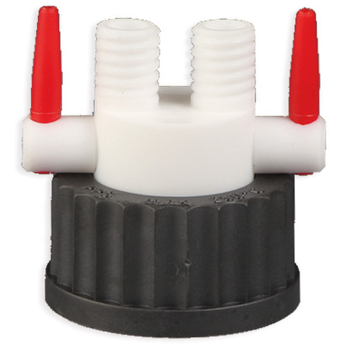 Bouchons distributeurs GL45 PPS/PTFE avec robinet