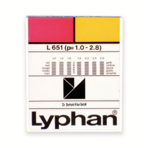 Bandelettes indicatrices de pH LYPHAN