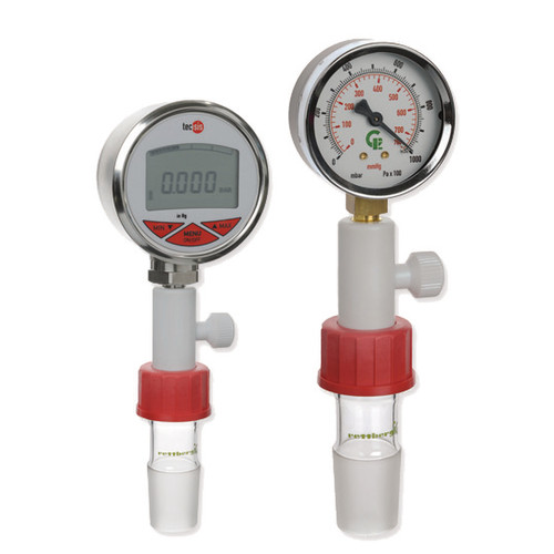 Manomètres vacuomètres sur rodage 29/32