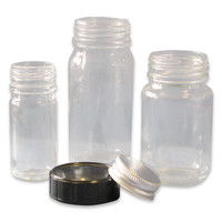Flacons à prélèvement à vis en verre