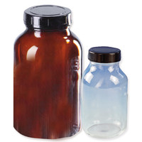 Flacons verre chimie très large ouverture GL