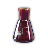 Fioles erlenmeyer col rodé ambré