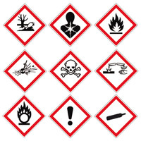 Etiquettes adhésives de danger