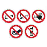 Panneaux adhésifs d'interdiction