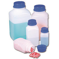 Flacons carrés PEHD large ouverture